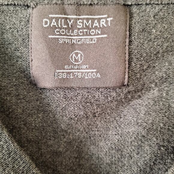 Springfield Men's Gray Cotton V-Neck Gray Button Down Long Sleeve Cardigan - M - Picture 6 of 6